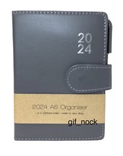 Image of 2024 Diary A5 A6 Slim Pocket Premium Padded Organiser Week To View DAP* With Pen