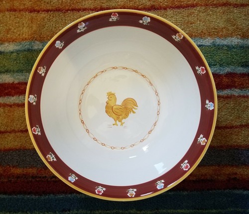 Wavery Coq-a-Doodle-Do Rooster Ceramic Serving Bowl 12 1/4" - 第 1/5 張圖片