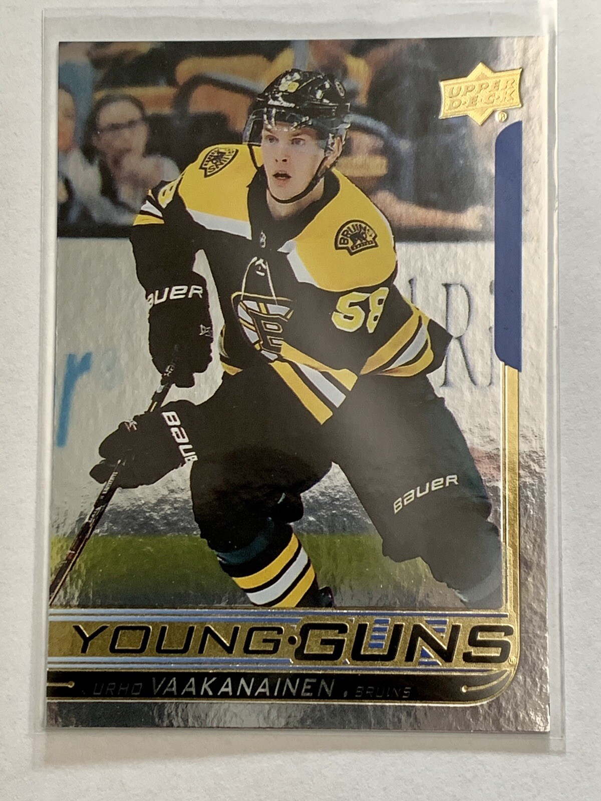 Urho Vaakanainen 2018-19 UPPER DECK #468 YOUNG GUNS Silver Foil - Bruins Ducks-B