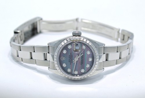 Rolex Datejust 79240 Diamond Tahitian MOP Dial Oyster Date Ladies Watch *MINT* - Picture 4 of 12