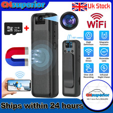Mini WI-FI Body Camera Video Recorder Cam Motion Activated Small Nanny Cam 32GB
