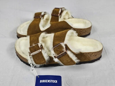 Birkenstock Arizona Shearling Narrow Fit - Zapatillas planas visón talla 35-46