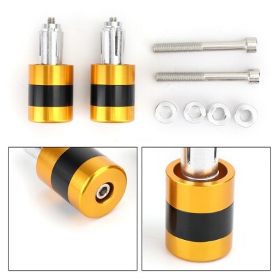 Gold 7/8'' 22mm Handle Bar Ends Heavy Weight Vibration Reducing Plugs Set 210g H