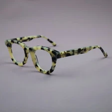 Retro Acetate Round Eyeglasses Frames Leopard Men Women Classic Glasses FullRim