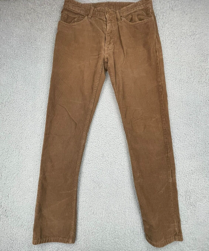 Polo Ralph Lauren Corduroy Dungarees Pants Mens 32x32 Brown Vintage
