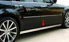 1991-1996 Jaguar XJS Chrome Rocker Panel Trim Extreme Lower Overlay 4.5" 2Pc