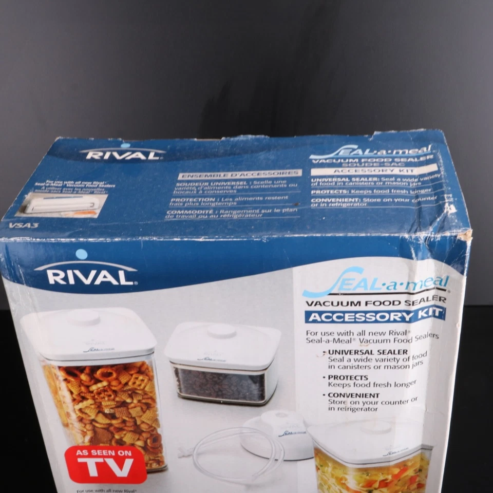 Kit de accesorios sellador de manguera tapa de 3 botes Rival Seal-A-Meal VSA3 Foto 2 de 4