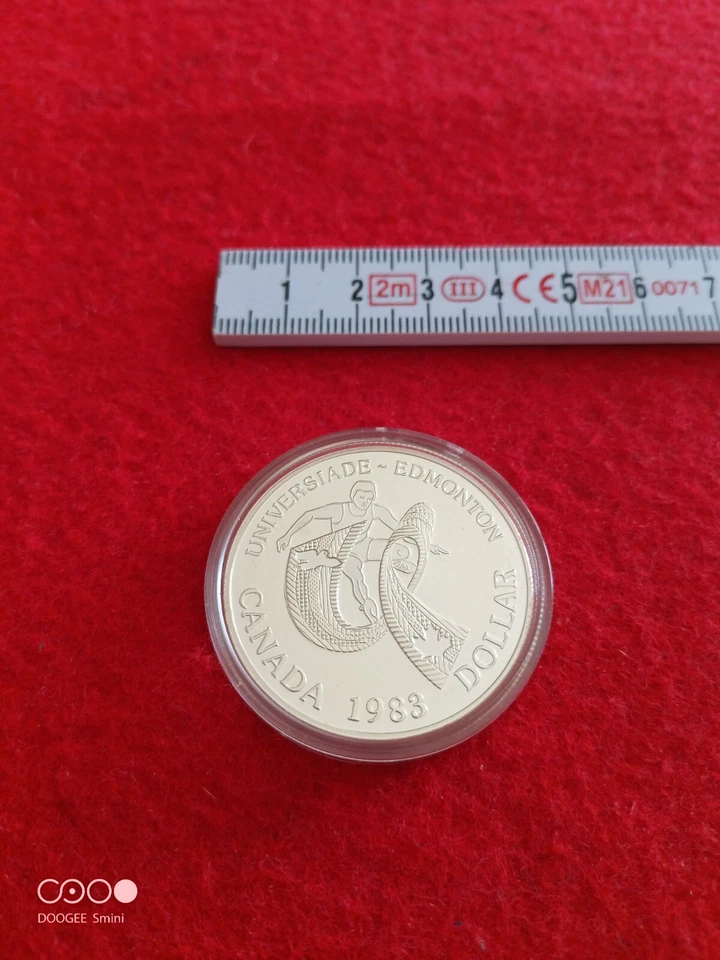Dollaro Canadese Argento FDC Universiadi 1983 REGINA ELISABETTA II - Immagine 2 di 3