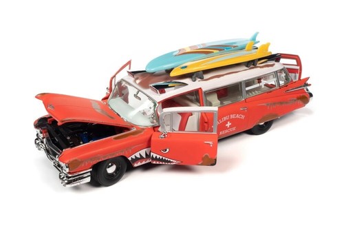 Auto World 1:18 1959 Cadillac Eldorado Surf Shark Diecast Car AW312 Limited Red - Picture 3 of 8