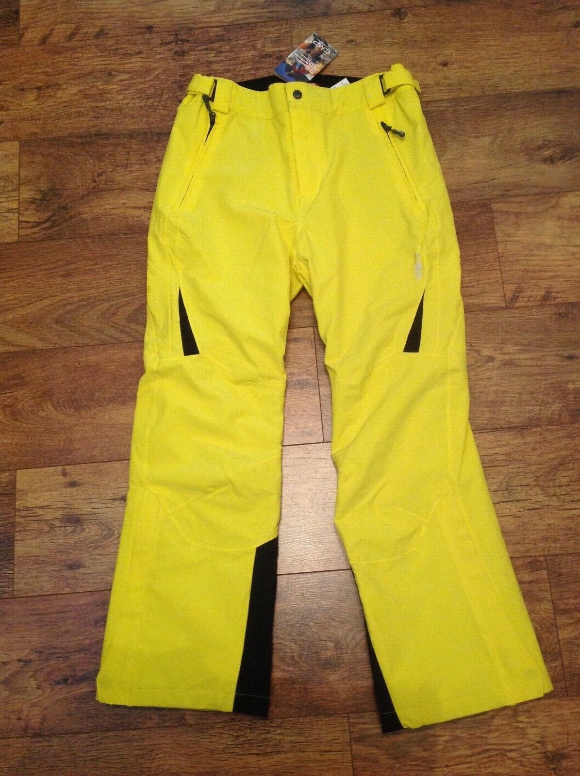 🌟🌟CMP F.LLI CAMPAGNOLO MEN'S YELLOW SKI PANTS Waterproof Taped Seams (B36) eBay