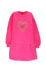 Agatha Ruiz de la Prada Girls Pink Cotton Heart Sweatshirt Dress NWT