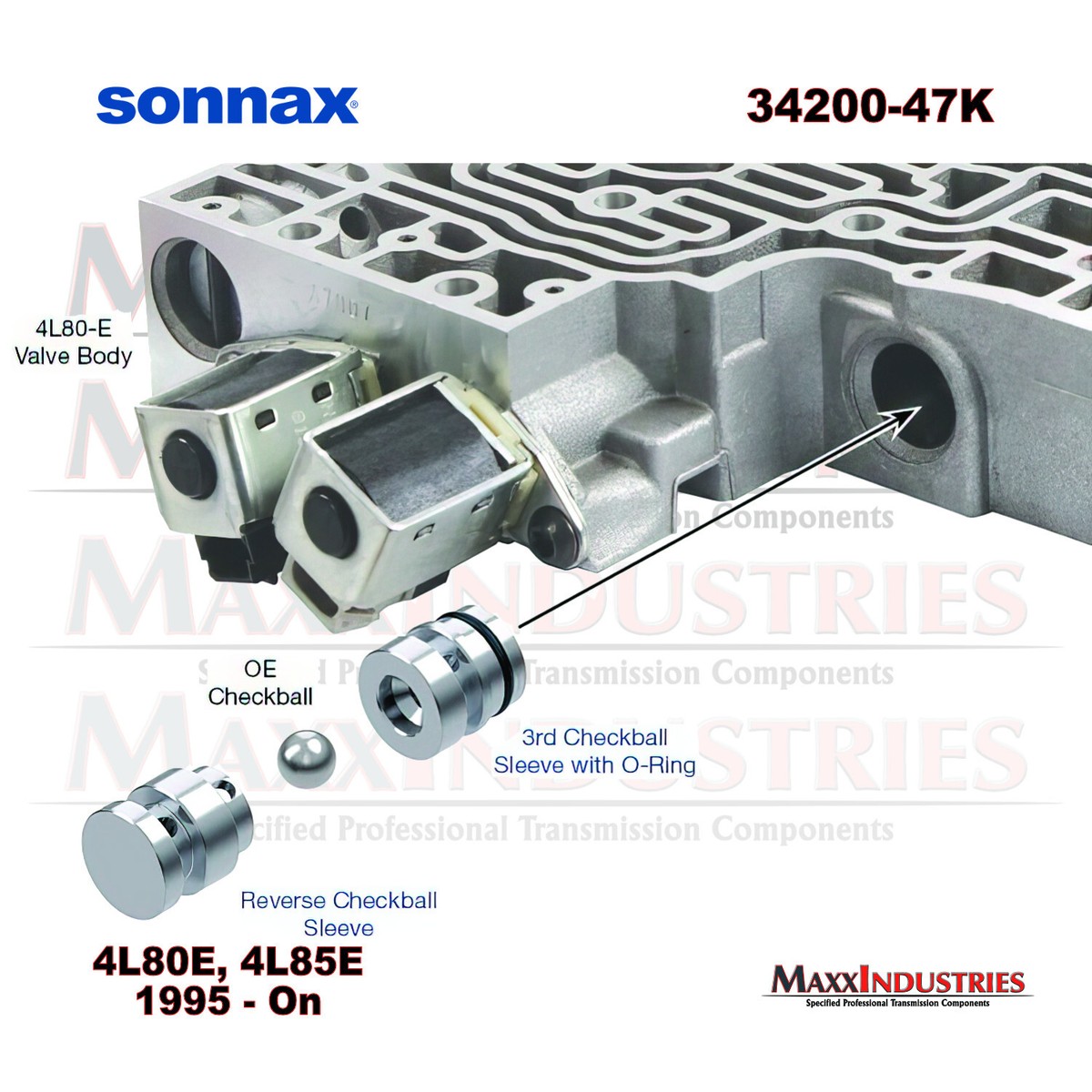 Sonnax 34200-47k Transmission 3rd & Reverse Checkball Sleeve