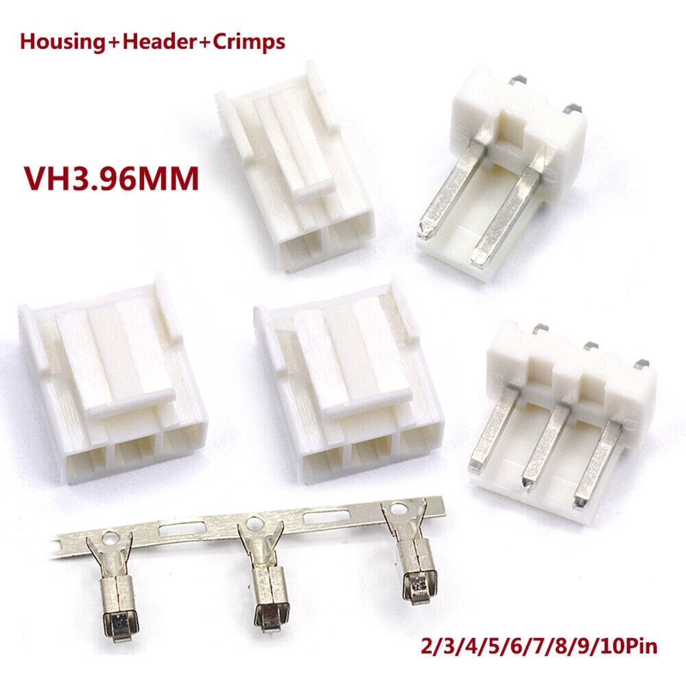 VH3.96MM Housing + Header + Crimps Connector Sets JST PCB 2 Pin/3  Pin/4~10Pin | eBay