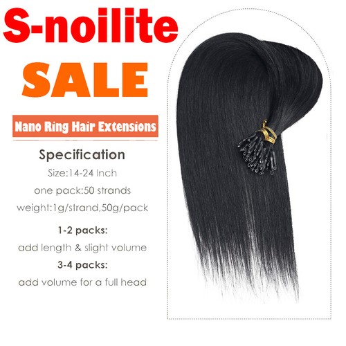 Thick Russian Nano Ring Loop Human Remy Hair Tip Micro Bead Hair Extensions 1g/s - Picture 10 of 71