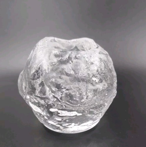 *Large* Crystal Snowball Candle Holder (Kosta Boda of Sweden) - Picture 4 of 12