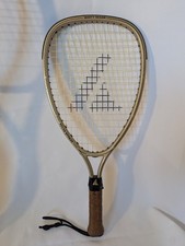 Vtg Pro-Kennex Racquetball Racket Marty Hogan Bronz Signature Cowhide Zip Case