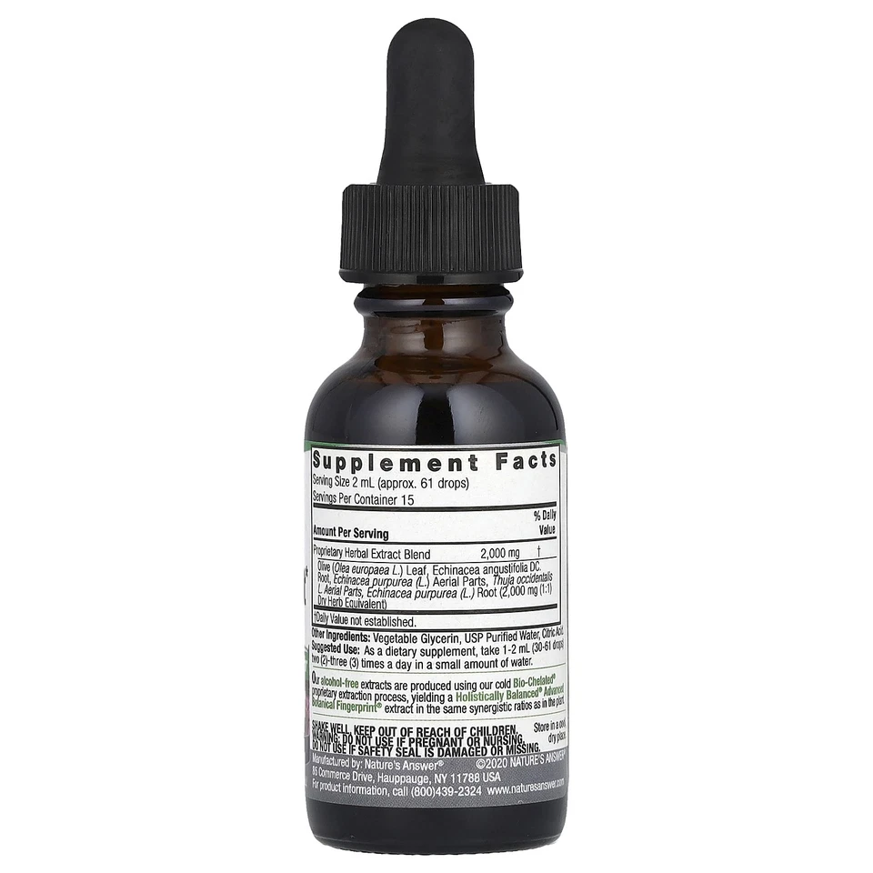 Mistura de ervas Immune Boost, sem álcool, 2.000 mg, 1 fl oz (30 ml) - Imagem 2 de 2