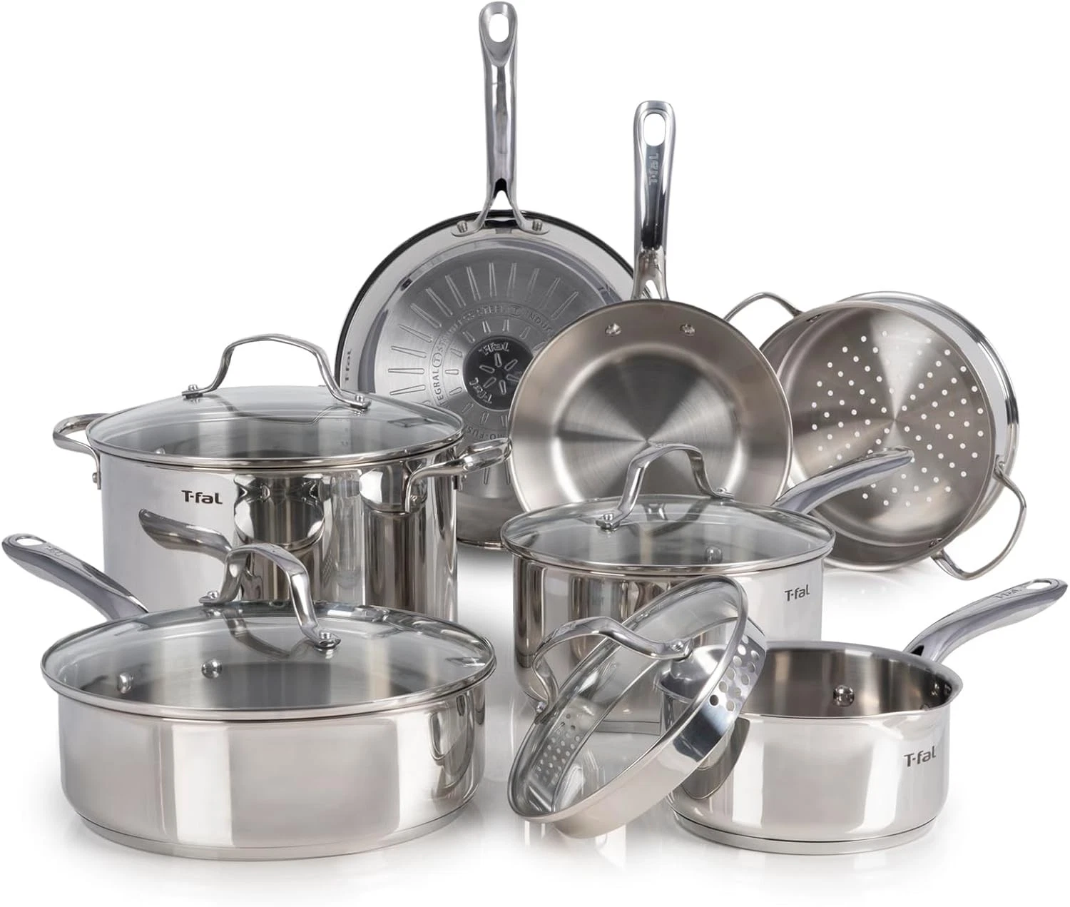 Stainless Steel Cookware Set 11 Piece Induction Cookware Oven Safe to 500°F