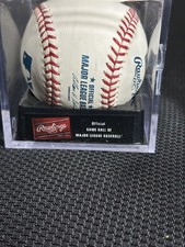 Hank Blalock Autograph / Signed Baseball and Case