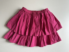 Hanna Anderson Pink Tiered Skirt Cotton Elastic Waist Girls Size 8 130 cm