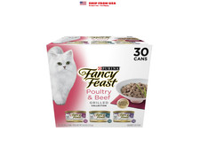 Purina Fancy Feast Poultry  Beef Grilled Collection Wet Cat Food Variety Pack,
