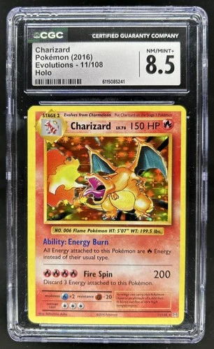 2016 Pokemon XY Evolutions Charizard Holo #11/108 CGC 8.5