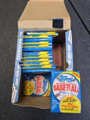 1989 Topps Baseball Card Wax Packs, 14 Unopened, 15 cards/pack