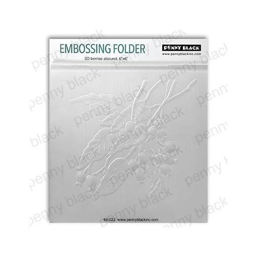 Penny Black 6""x6"" Embossing Folder - 3D Berries Abound 65-022