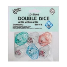 Koplow Dice d10 Double Dice - Assorted (6) New
