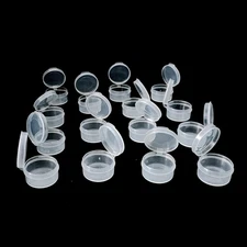 Transparent Plastic Cosmetic Jars, 5 Grams, Empty Clear Case, Mini Sample Mak...