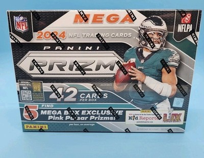 2024 Panini Prizm Football Sealed Mega Box - Nix, Maye,  Williams, Rookie 5 Pink