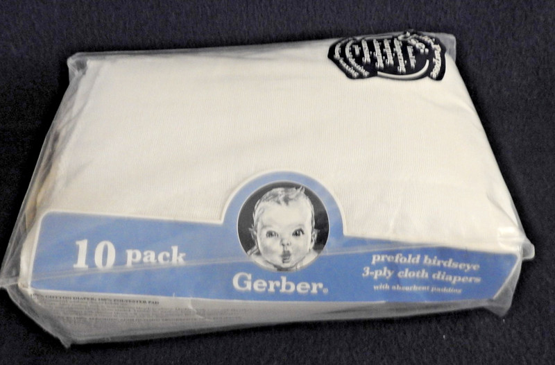 Gerber Birdseye 3-Ply Cloth Diapers - 10 pack - New