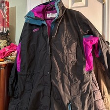 Vintage Columbia Bugaboo 2-in-1 Jacket Colorblock 90s Black