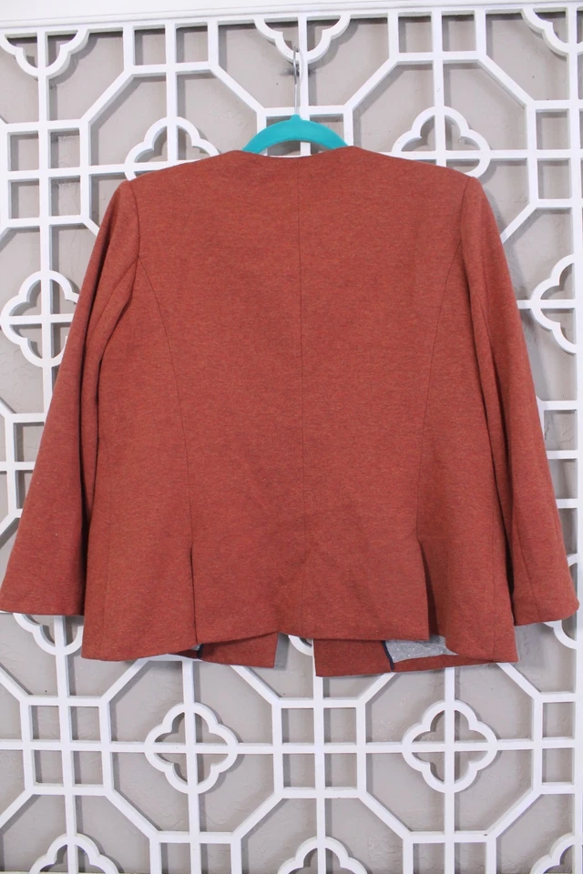 Cartonnier Anthropologie Blazer Womens L Orange Single Button Business Career - Imagem 2 de 4