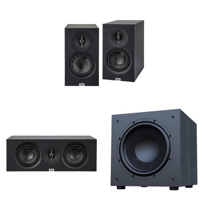Elac Debut 3.0 Bookshelf Package Black With Debut 10 Inch Subwoofer And Debut...