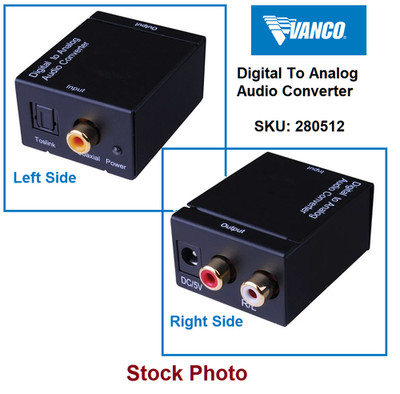 VANCO Digital to Analog Audio Converter model # 280512