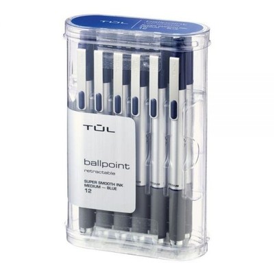 TUL BP Series Retractable Ballpoint Pens, Medium Point, 1.0 mm, Blue Ink