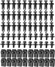 70 PCS Engine Under Cover Splash Shield Body Bolts Screws, Universal Extruded U-