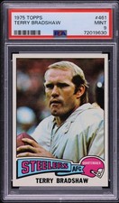 1975 Topps FB Card #461 Terry Bradshaw Pittsburgh Steelers HOF PSA 9 MINT