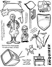 Unmounted Rubber Stamp Plate, Unmounted/Uncut Pink Rubber Stamps