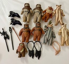 VINTAGE STAR WARS EWOK lot of 9 Last 17 ROMBA 1985/1984 Paploo w/accessories