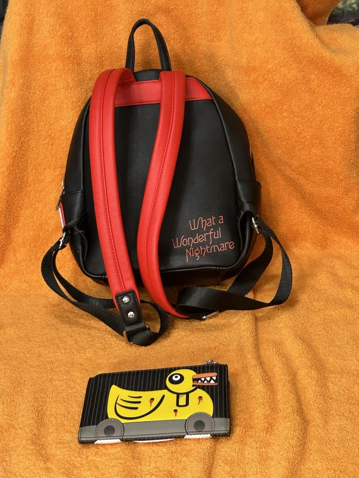 Disney Loungefly Nightmare Before Christmas Mini-Backpack W Wallet PreOwned HTF - Image 4 of 4