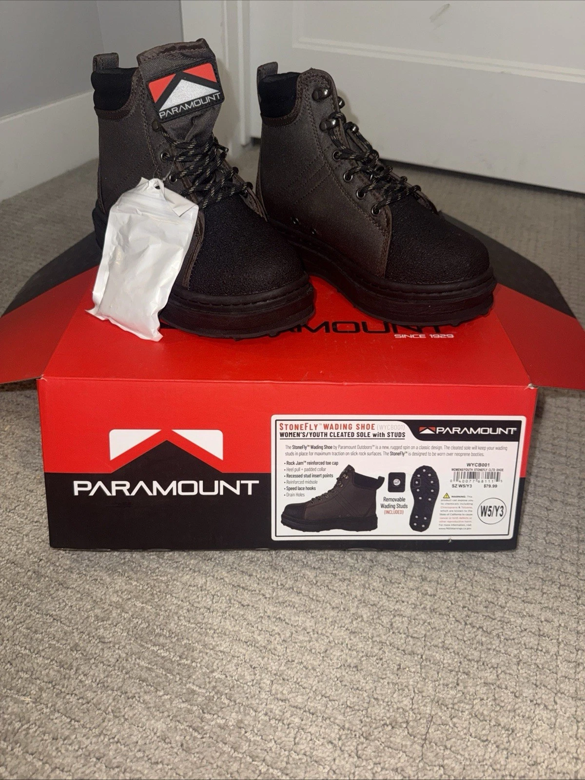 Paramount Outdoors Youth Stonefly Wading Shoe With Cleats