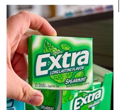 EXTRA Polar Ice Sugarfree Gum, 15 Sticks (Pack of 10)