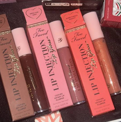 NIB 100% Authentic Too Faced Cooling Instant Lip Plumper Gloss,0.22oz,8 colors