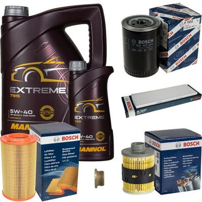 BOSCH Inspektionspaket 6 L MANNOL Extreme 5W-40 für Fiat Ducato