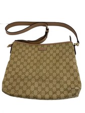 GUCCI Shoulder Bag Canvas KHK Allover 388924 525040