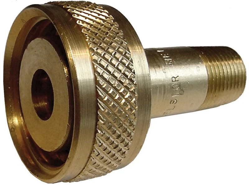 MEC ME112 1-3/4" Female ACME X 1" MPT Brass Propane (LP) Adapter Filler Coupling