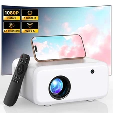 1080P Projector 4K FHD 5G WiFi Bluetooth Video Christmas Gifts Theater HDMI AV