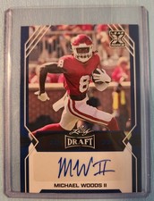 2022 Leaf Draft - Autographs Michael Woods II #BA-MW2 (AU, RC)